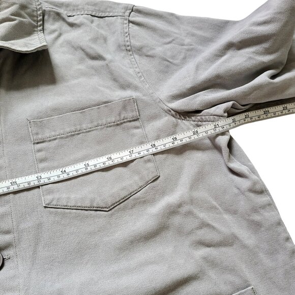 Five Four Log Angeles Jacket Womens M Gray Chore Barn Style Cottage Core Cabin - Picture 8 of 8